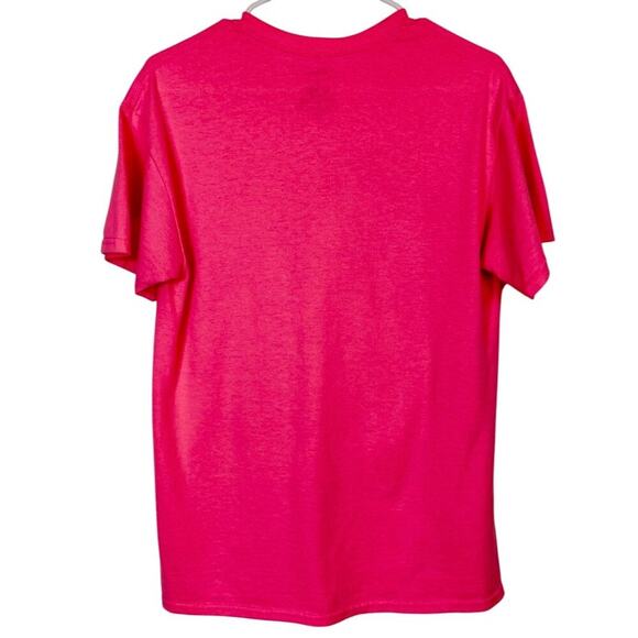 Disney Pink T-Shirt With Mickey & Friends Fireworks Graphic Print Size M - Picture 3 of 7